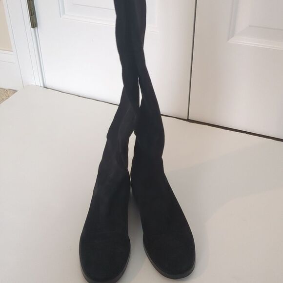 Stuart Weitzman Keelan Over-The-Knee Boot Black Suede Size 8.5 - Picture 11 of 13